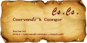 Cservenák Csongor névjegykártya